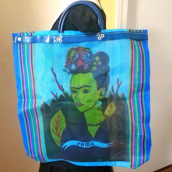 NEW Frida Kahlo Reusable Mercado Mesh Bag - Picture 1 of 15